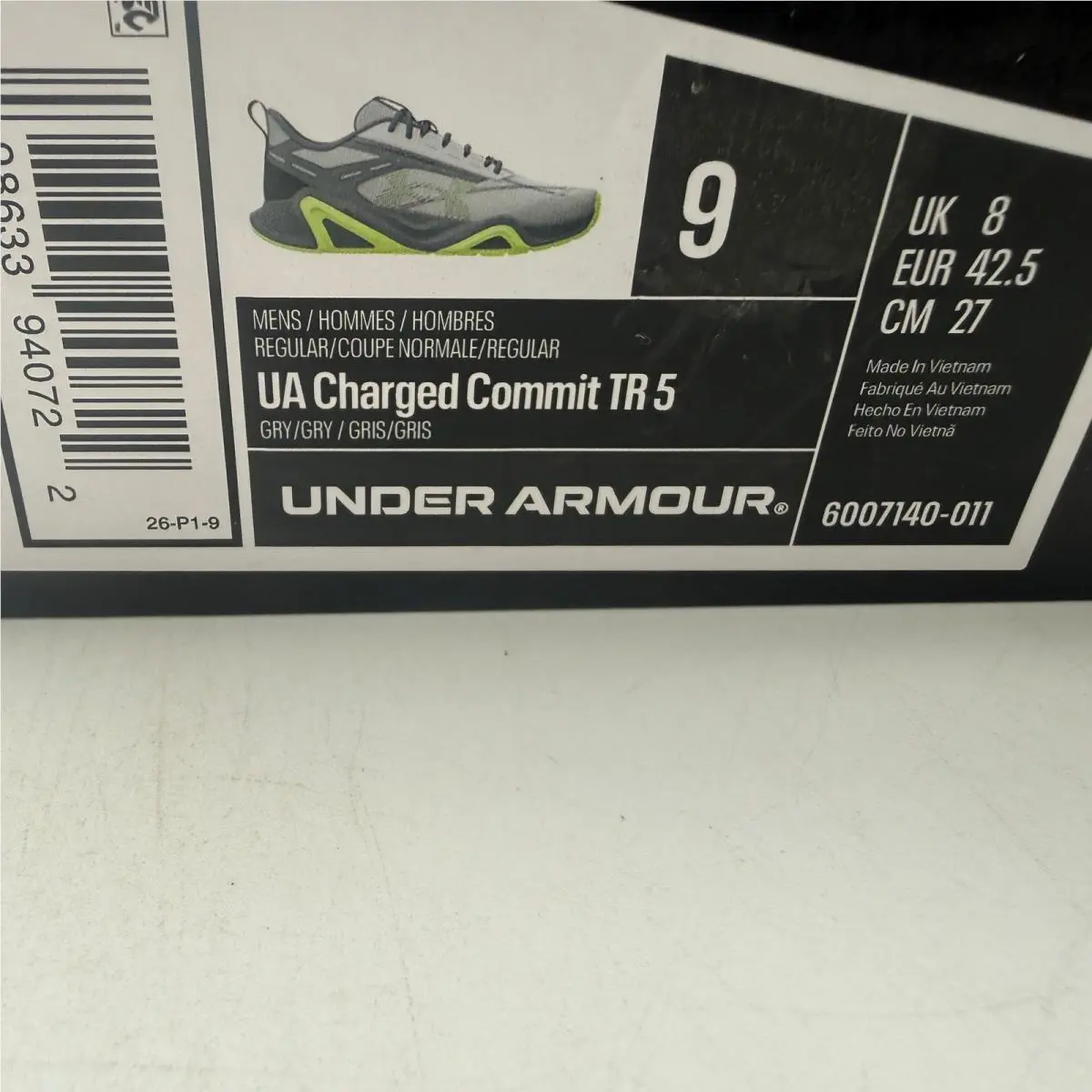 Under Armour shoes - UA Charged Commit TR 5 - Gray 5