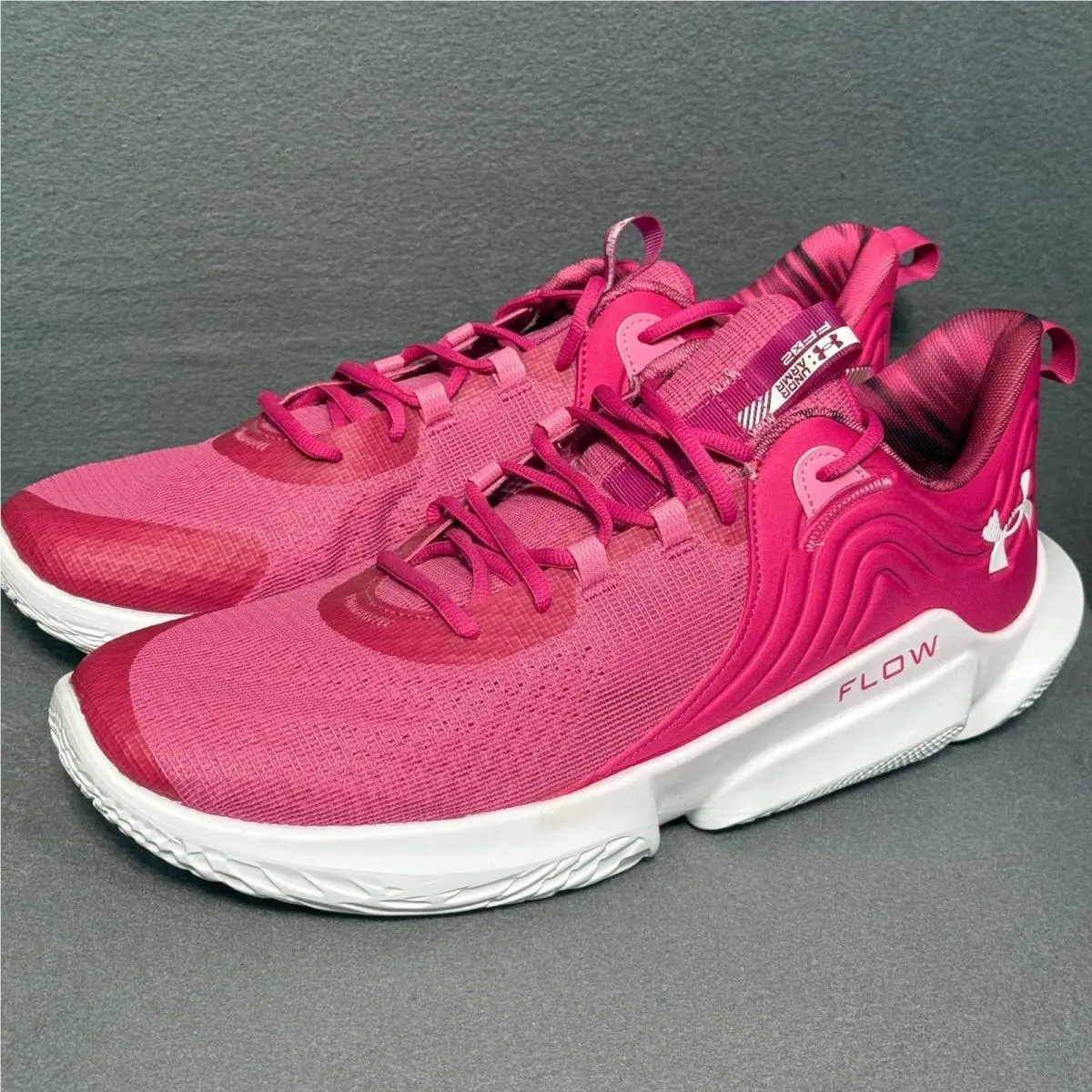 Flow Futr X 2 Pink White 3025938-603 Basketball M 18 / W 19.5 Nwob by Under Armour