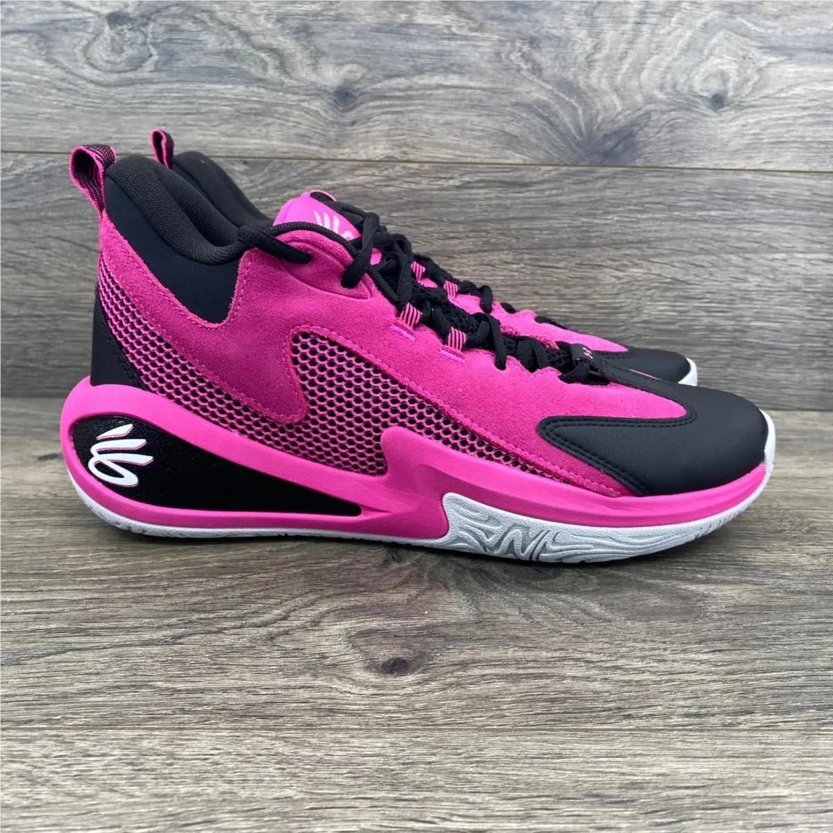 Under Armour Curry 3Z 25 Basketball Shoes Mens 10 Pink Black 6000750-652