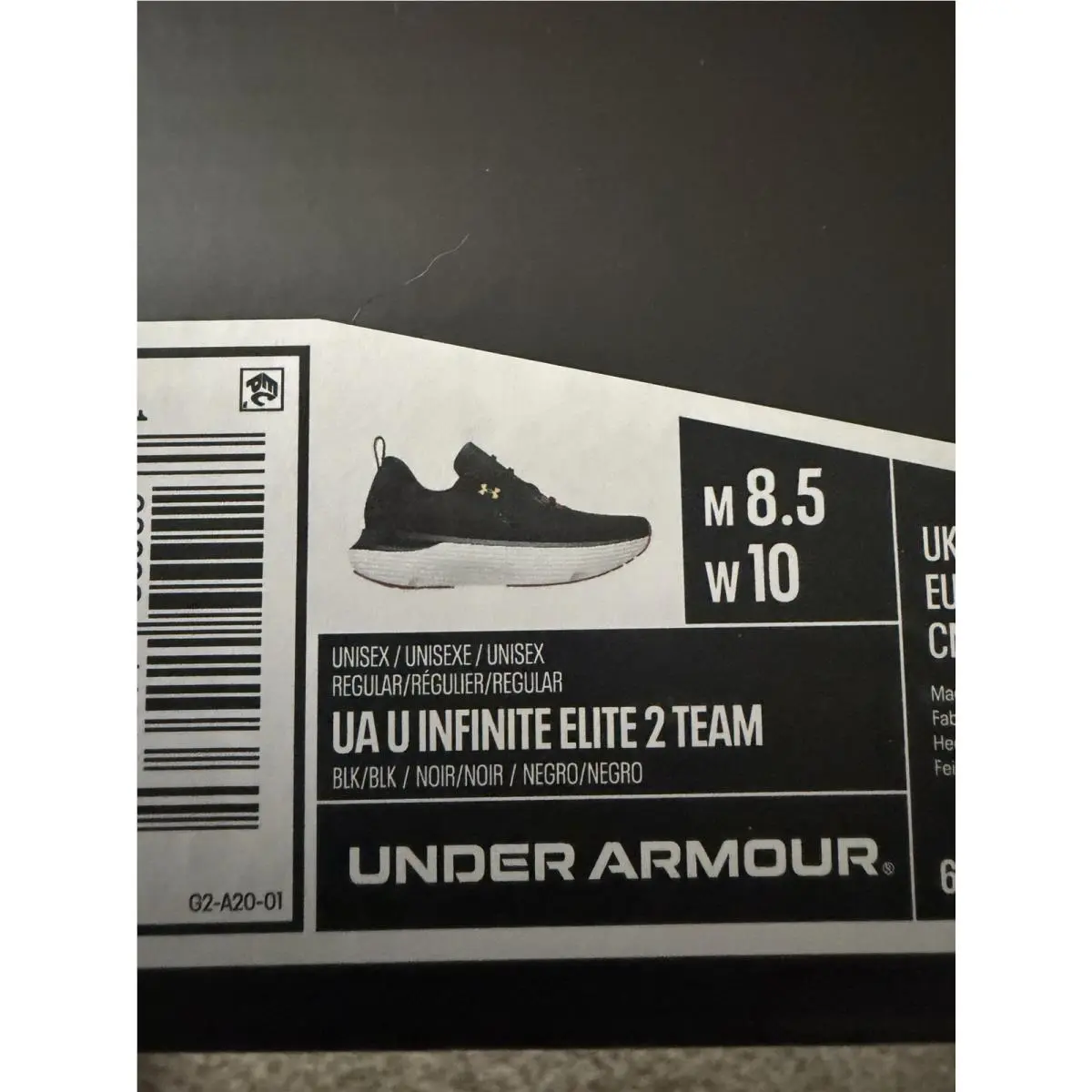 Under Armour shoes - Under Armour Infinite Elite 2 University Of Maryland - 1235296-001 - Black 5