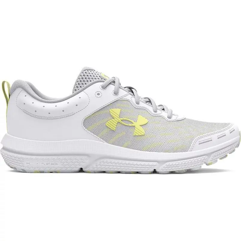 Under Armour Women`s UA Charged Assert 10 Running Shoes-size 8.5-White/Yellow