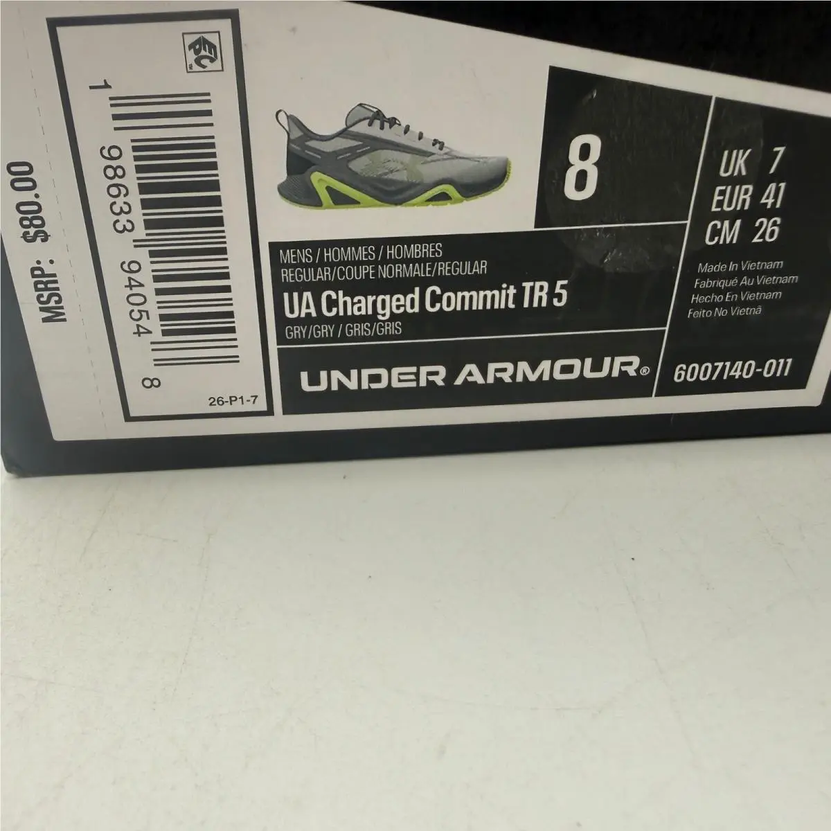 Under Armour shoes - UA Charged Commit TR 5 - Gray 5