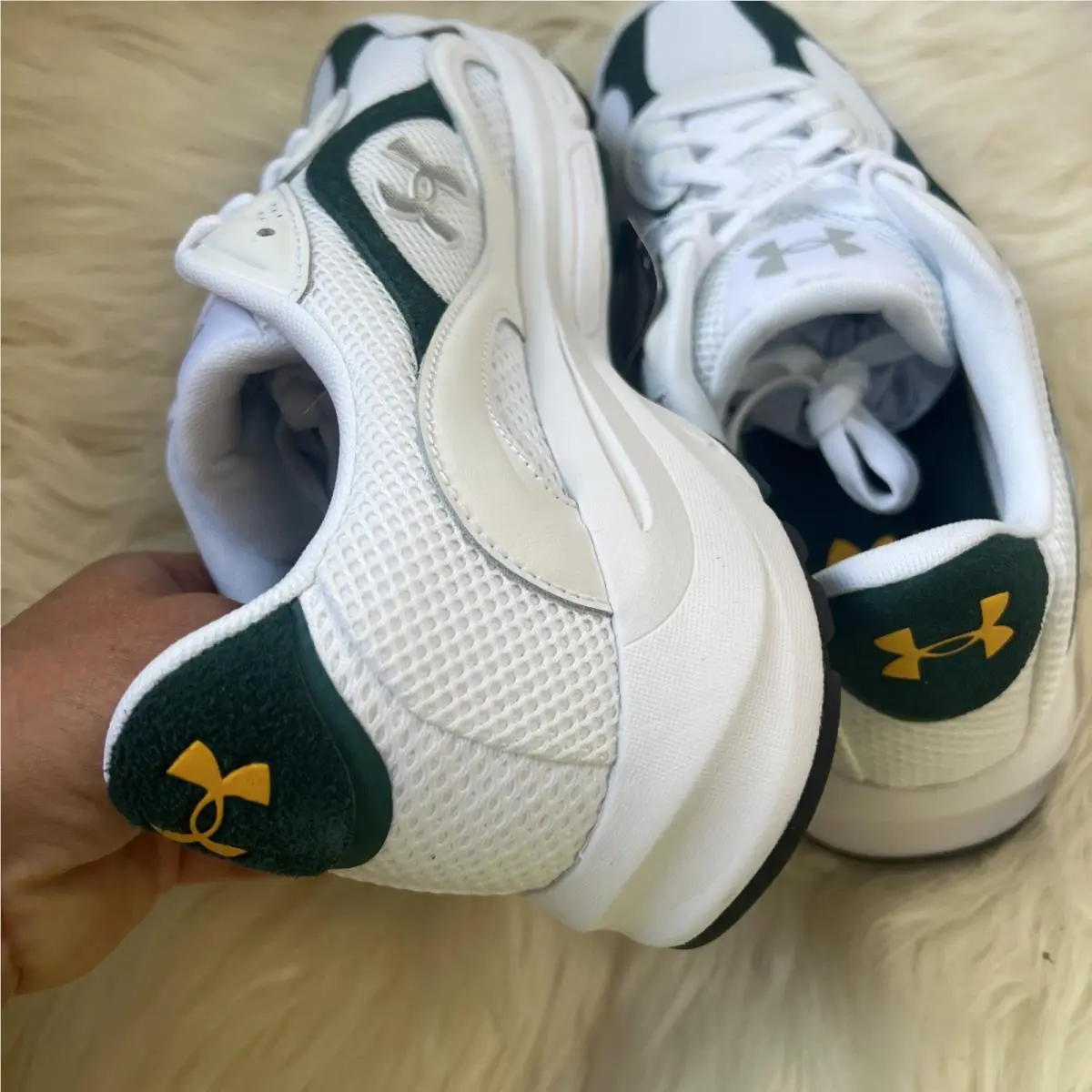 Under Armour shoes - Under Armour Tech Runner - Tech Runner - White / Arden Green / Metallic Silver 8