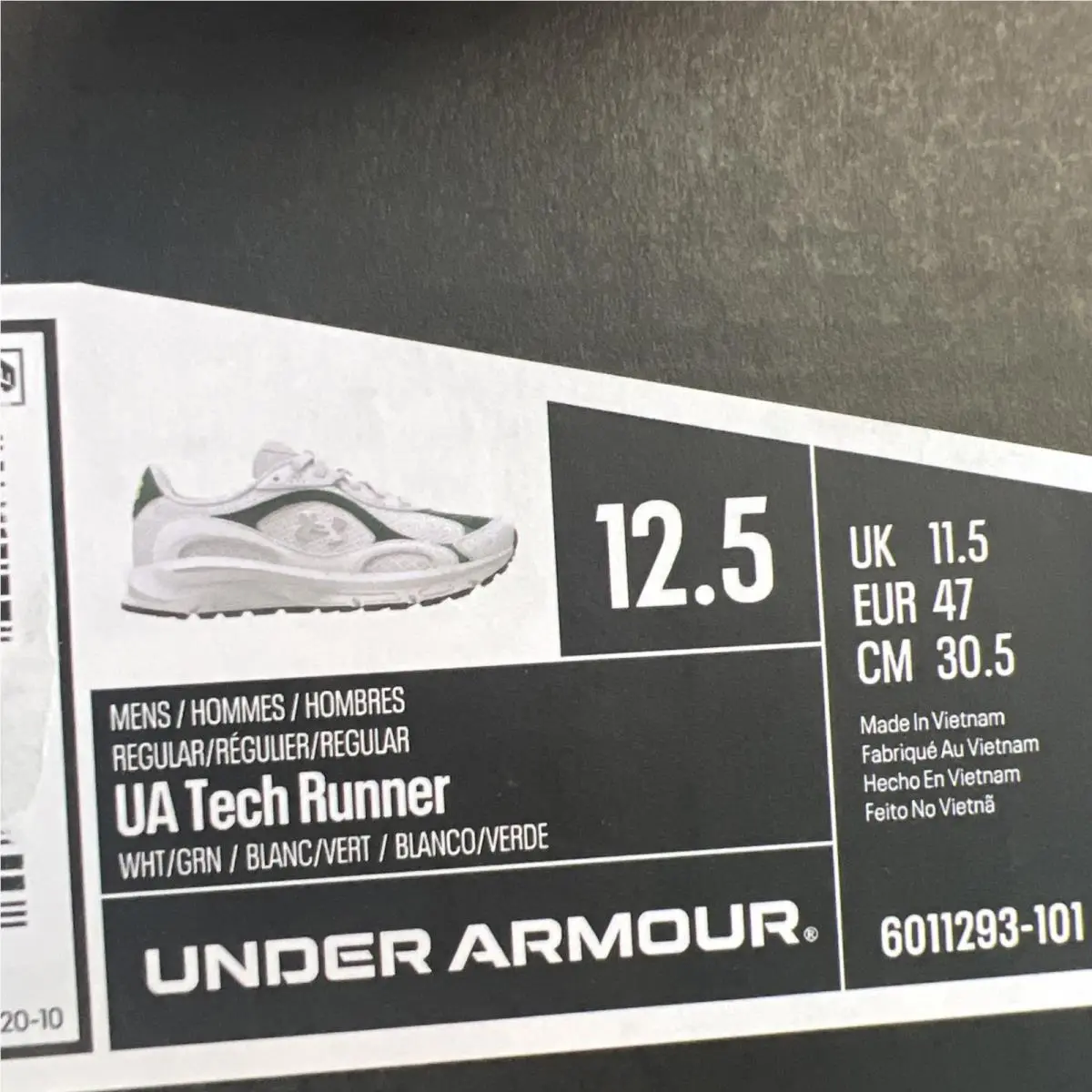 Under Armour shoes - Under Armour Tech Runner - Tech Runner - White / Arden Green / Metallic Silver 11