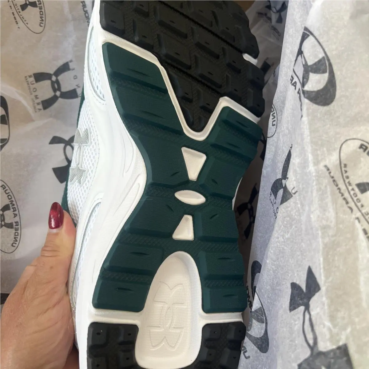 Under Armour shoes - Under Armour Tech Runner - Tech Runner - White / Arden Green / Metallic Silver 12