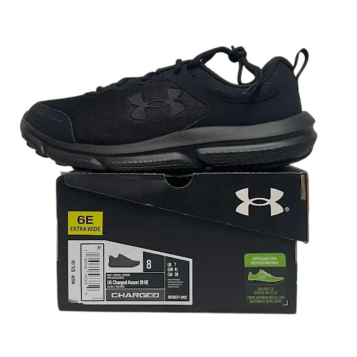 Men`s Charged Assert 10 Running Shoe Black 8 by Under Armour