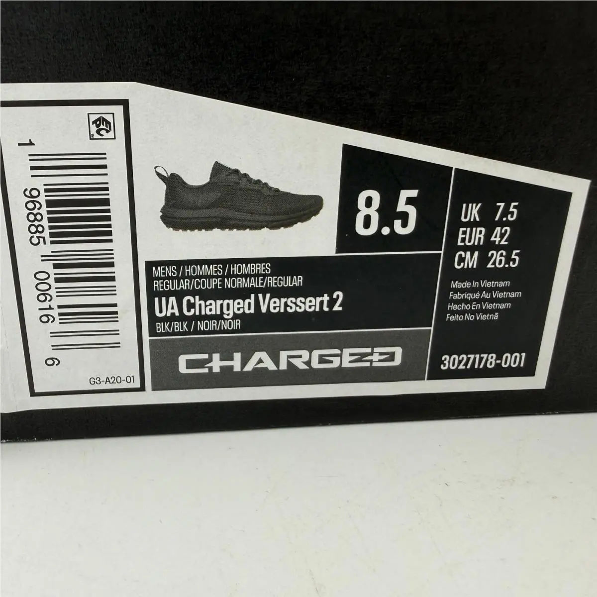 Under Armour shoes - UA Charged Verssert 2 - Charged Verssert - Black 0