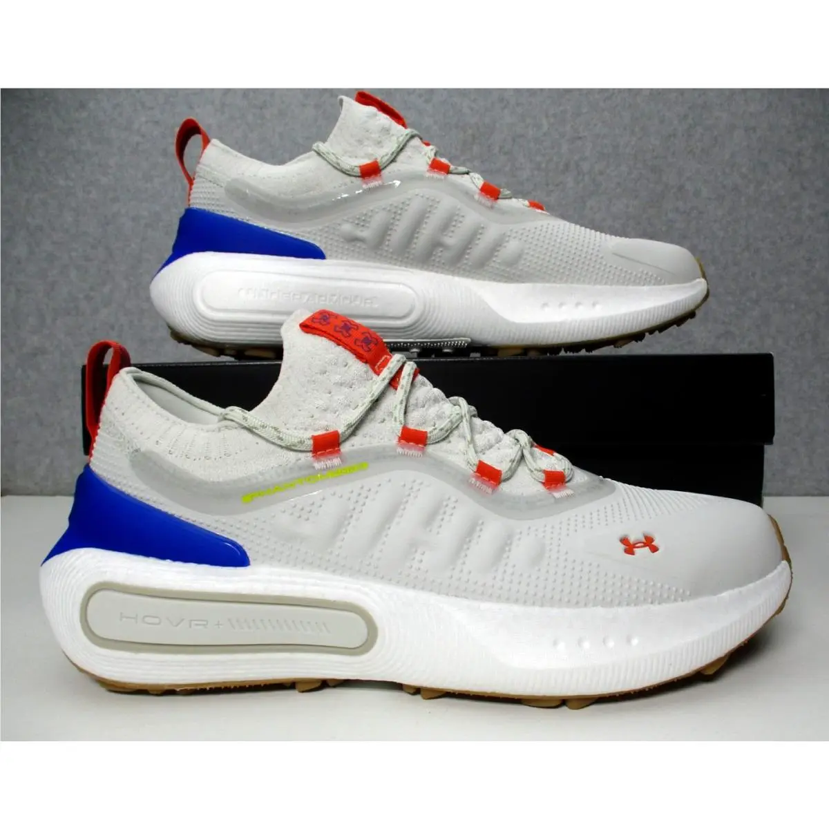 Under Armour Phantom Fore Moving Day Golf Shoes White Blue Waterproof Mens 10.5