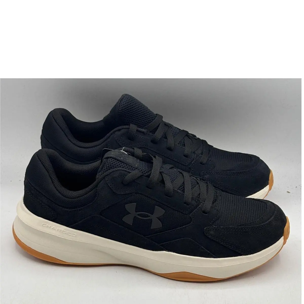 Under Armour UA Edge Suede Sneakers Mens Size 11 Black Gum Training 3027731-001