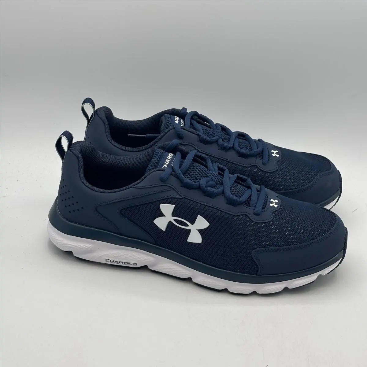 Under Armour Charged Assert 9 Shoes Mens Size 11 4E Blue White 3024857-400
