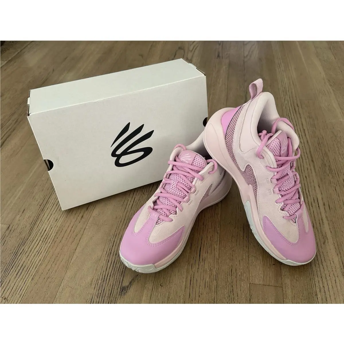 Under Armour Curry Shoes 3Z 25 Sde Light Pink Men’s 8 Women’s 9.5 Basketball