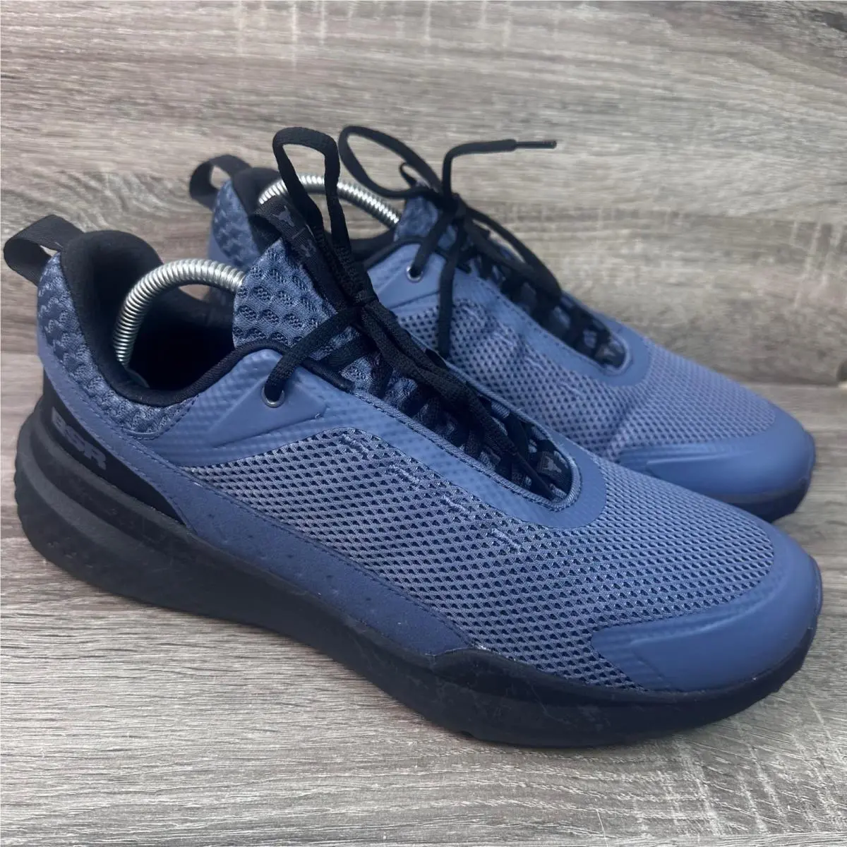 Under Armour Project Rock Bsr 5 Mens 12.5 Blue Black Training Shoes Sneaker