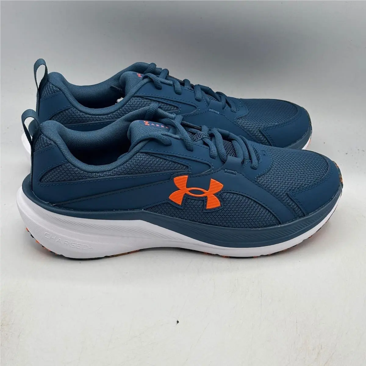 Under Armour UA Assert 11 Shoes Men Size 8.5 Blue Orange Charged 6006723-498