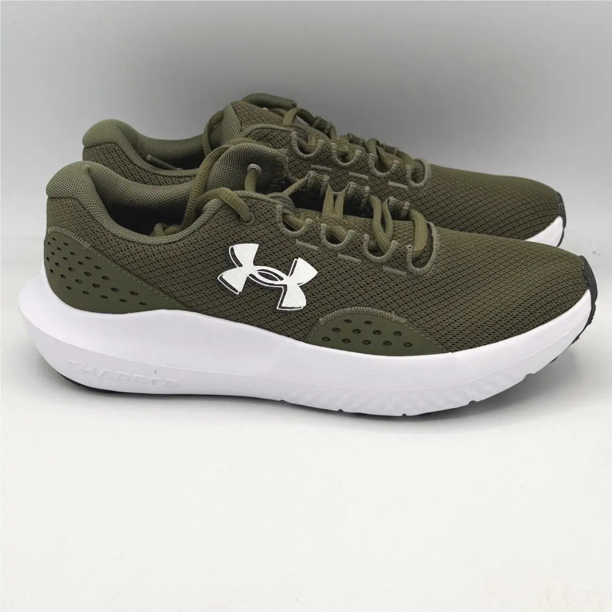 Under Armour Running Shoes Mens 8.5 Green Charged Surge 4 Sneakers 3027000-301