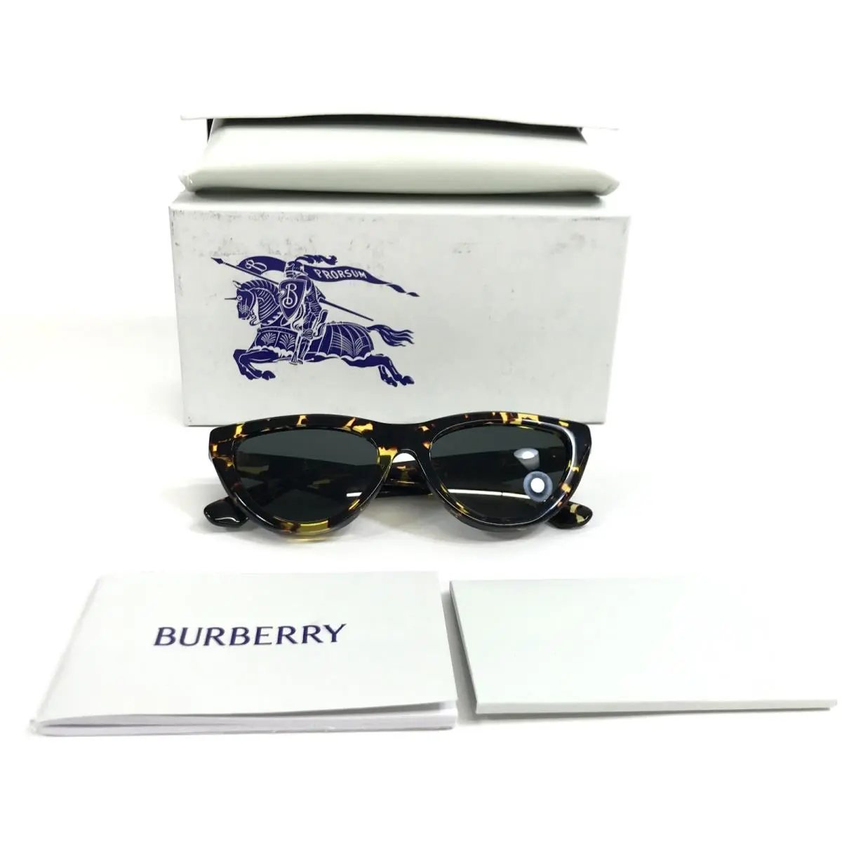Sunglasses 4436-U 4106/87 Yellow Havana Cat Eye Frames Dark Grey Lenses by Burberry