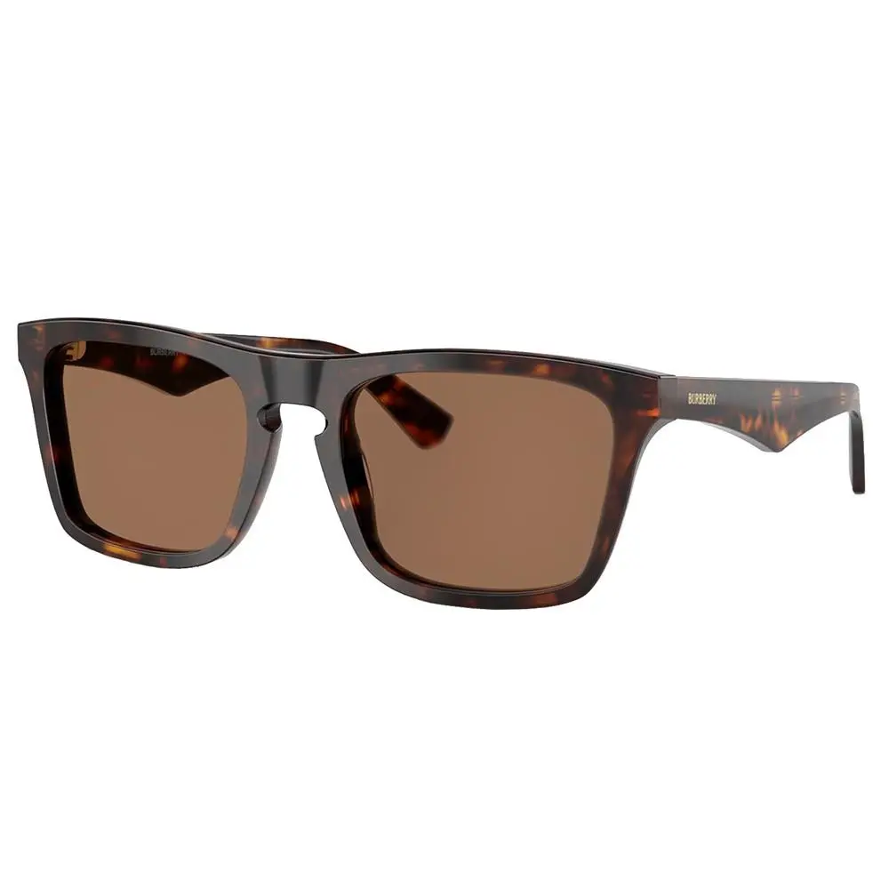 BE 4434 300273 Dark Havana Plastic Square Sunglasses Brown Lens by Burberry