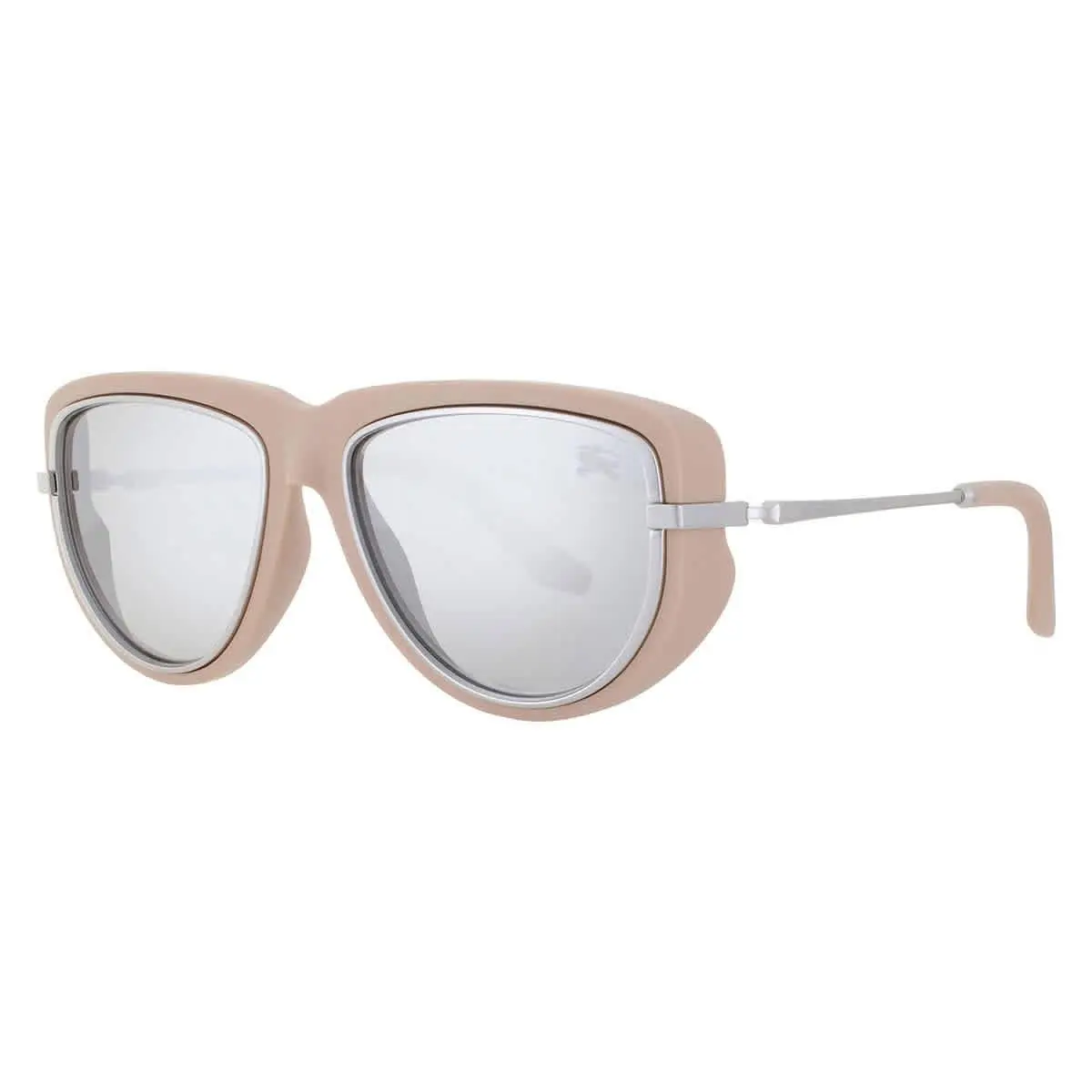Burberry Light Grey Mirror Silver Pilot Unisex Sunglasses BE4466U 41916G