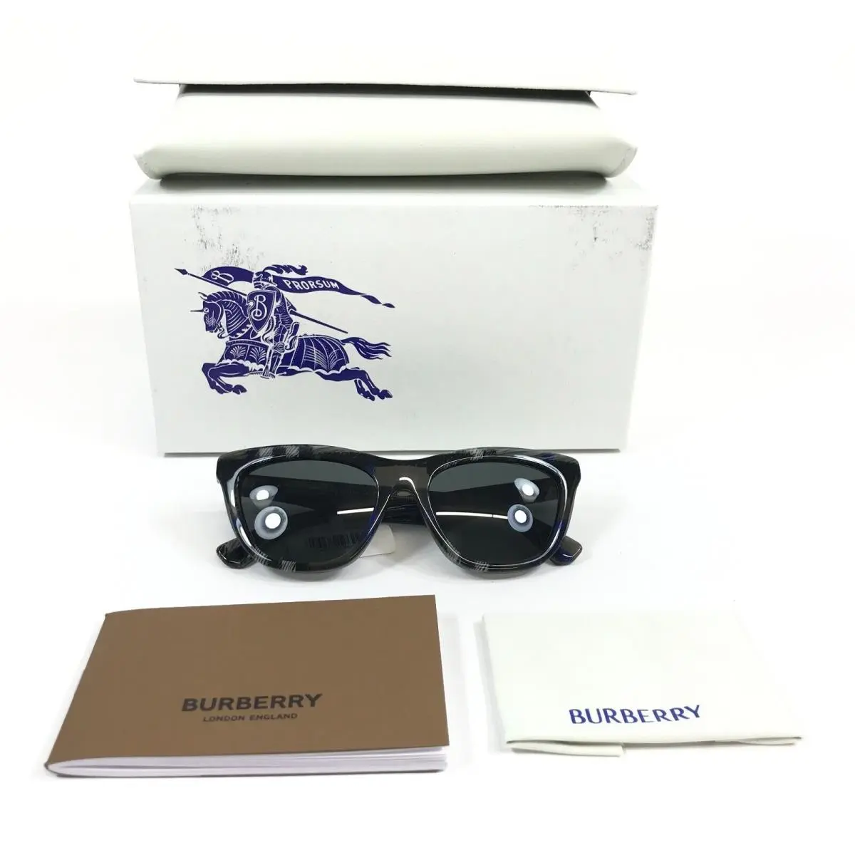 Sunglasses Frames B4435 4147/87 Gray Black Check w/ Dark Gray Lenses by Burberry