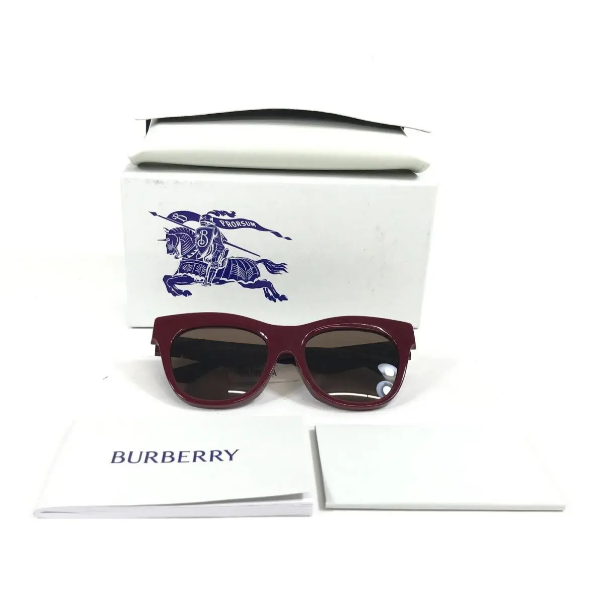 Sunglasses B4418-F 4119/73 Bordeaux Red Cat Eye Frames w/ Brown Lenses by Burberry