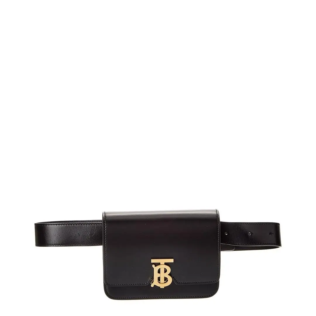 Tb Leather Belt Bag Pre-loved Women`s Black by Burberry