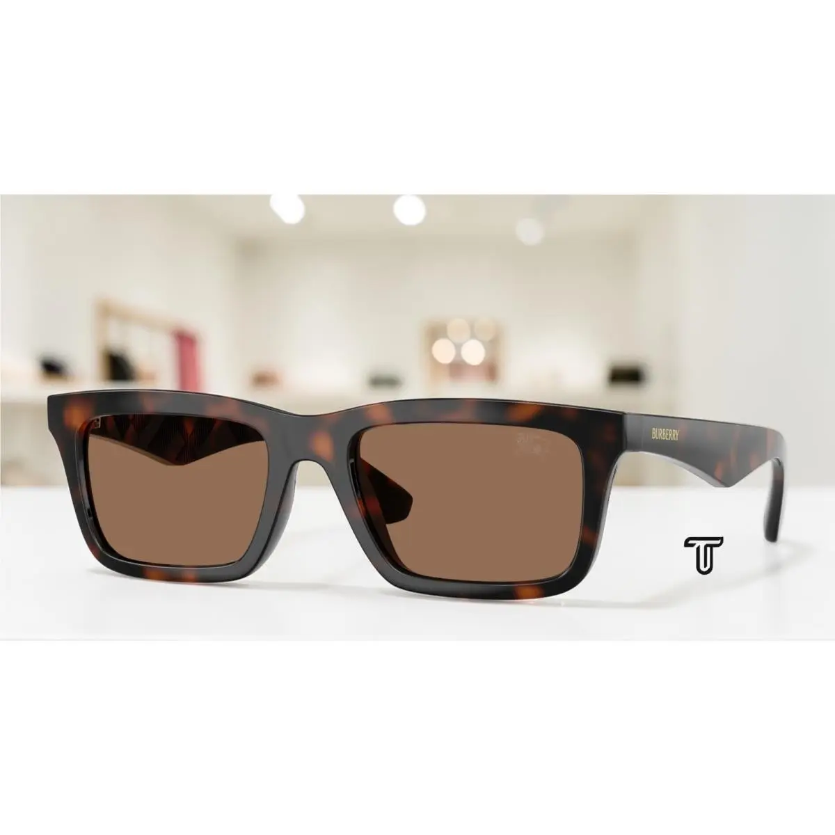 BE4475U 300273 Dark Havana Dark Brown 53 mm Men`s Sunglasses by Burberry