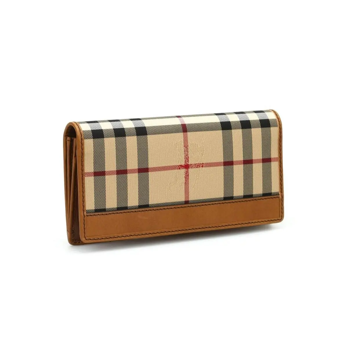 Burberry Tan Haymarket Check Canvas Cavendish Continental Wallet