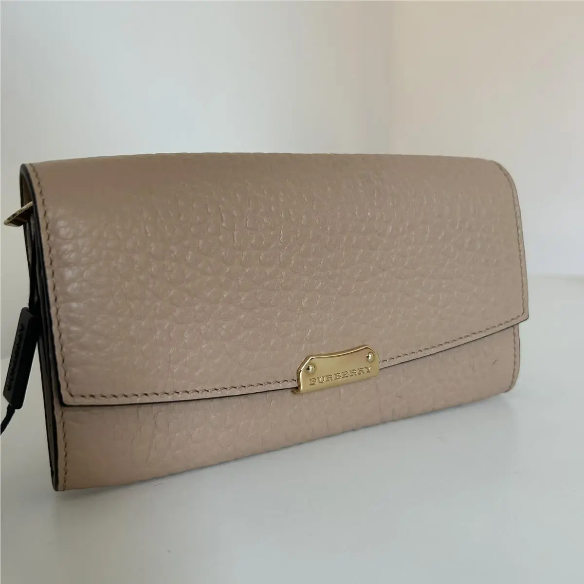 Burberry Wallet Long Grain Embossed Porter Wallet
