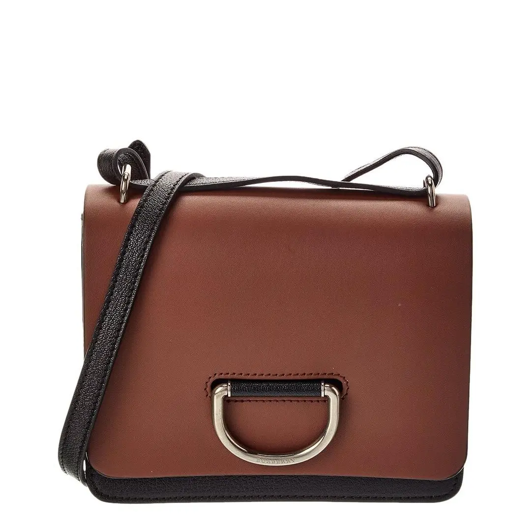 Small Leather D-ring Shoulder Bag Pre-loved Women`s Brown by Burberry