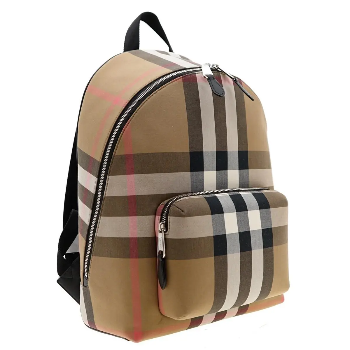 Burberry Uni Brown / Beige Jeff Cotton Check Backpack