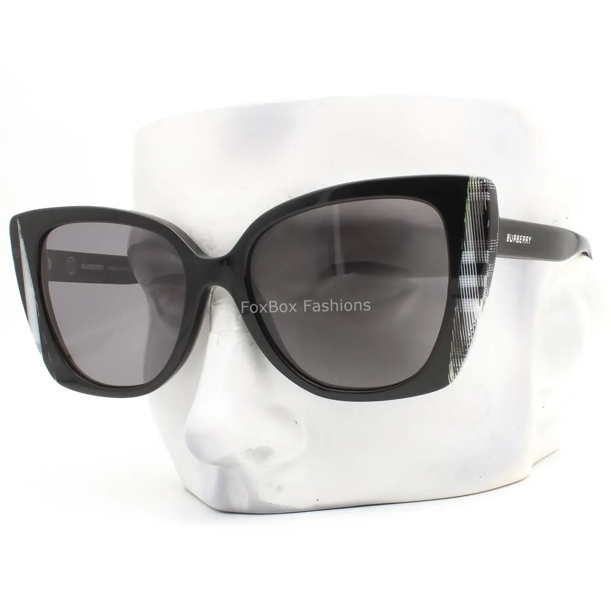 Meryl Sunglasses B 4393 4051/81 Black White Check Polarized with Case by Burberry