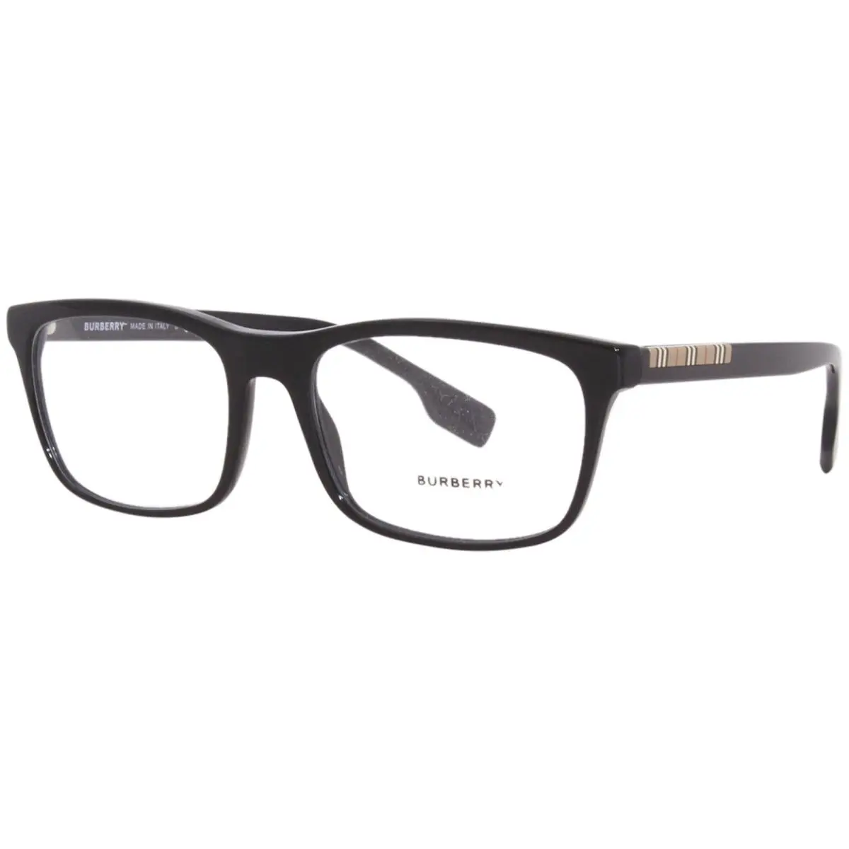 Burberry Elm BE2334F 3001 Eyeglasses Men`s Black Full Rim Rectangle Shape 57mm