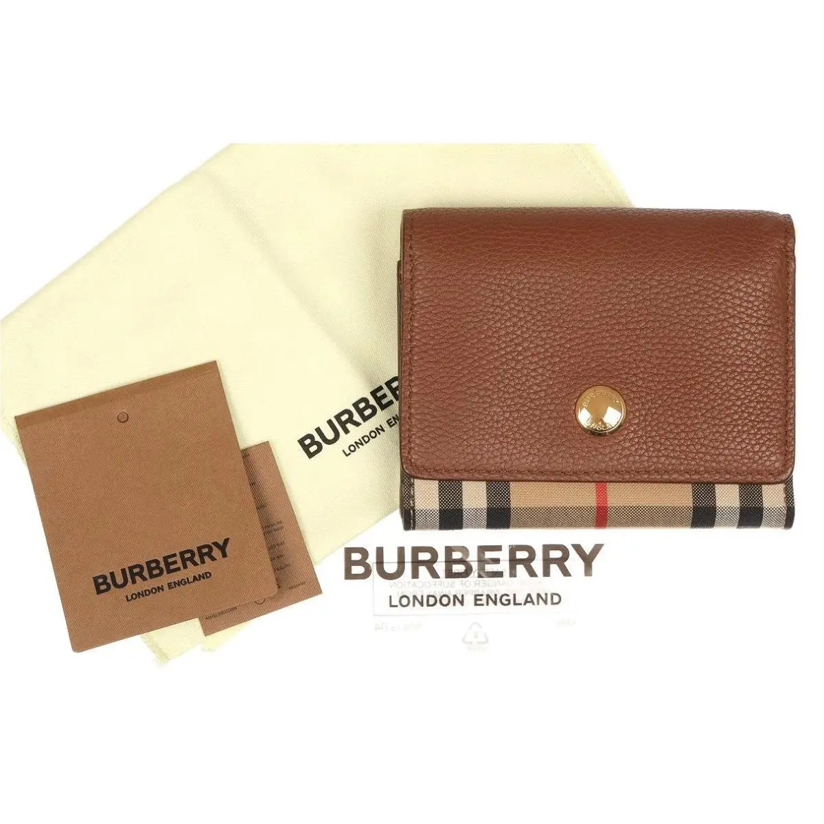 Burberry Hipfold Archive Beige Leather Wallet
