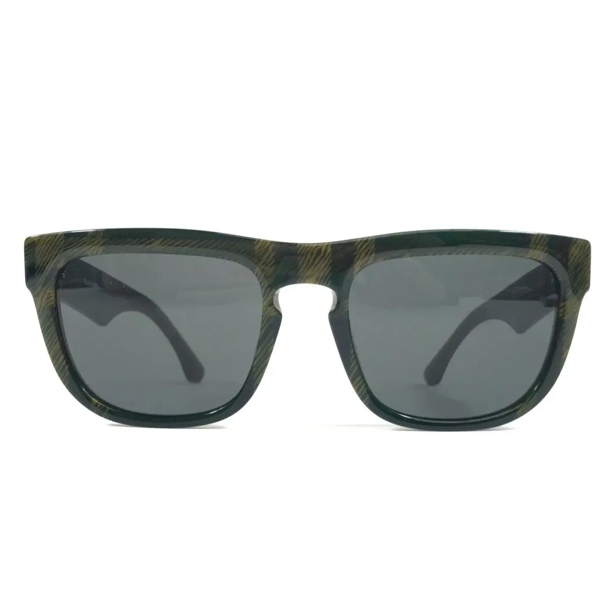 Sunglasses B4431-U 4125/87 Check Green Square Frames w Dark Grey Lenses by Burberry