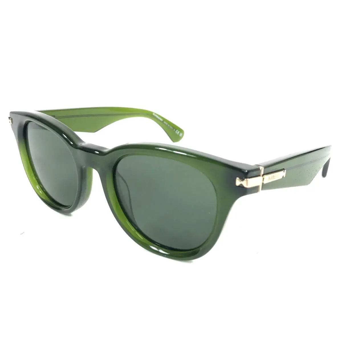 Sunglasses B4439-F 4148/71 Green Round Frames with Dark Green Lenses by Burberry
