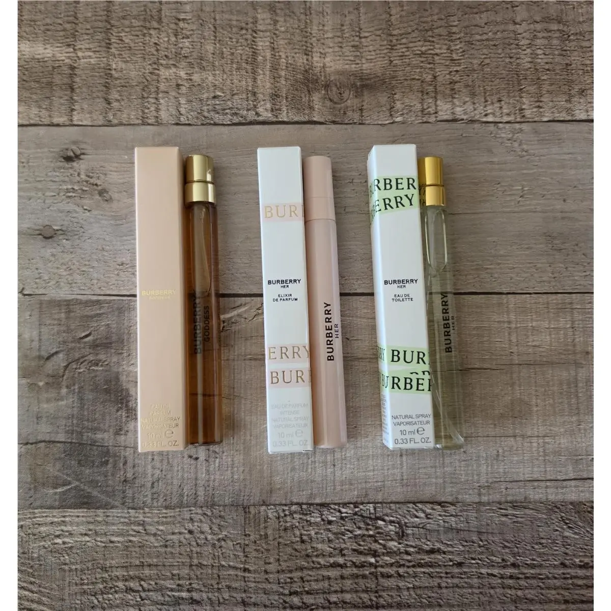 Burberry Eau De Parfum Set 3Pcs Travel Size Spray 10ml
