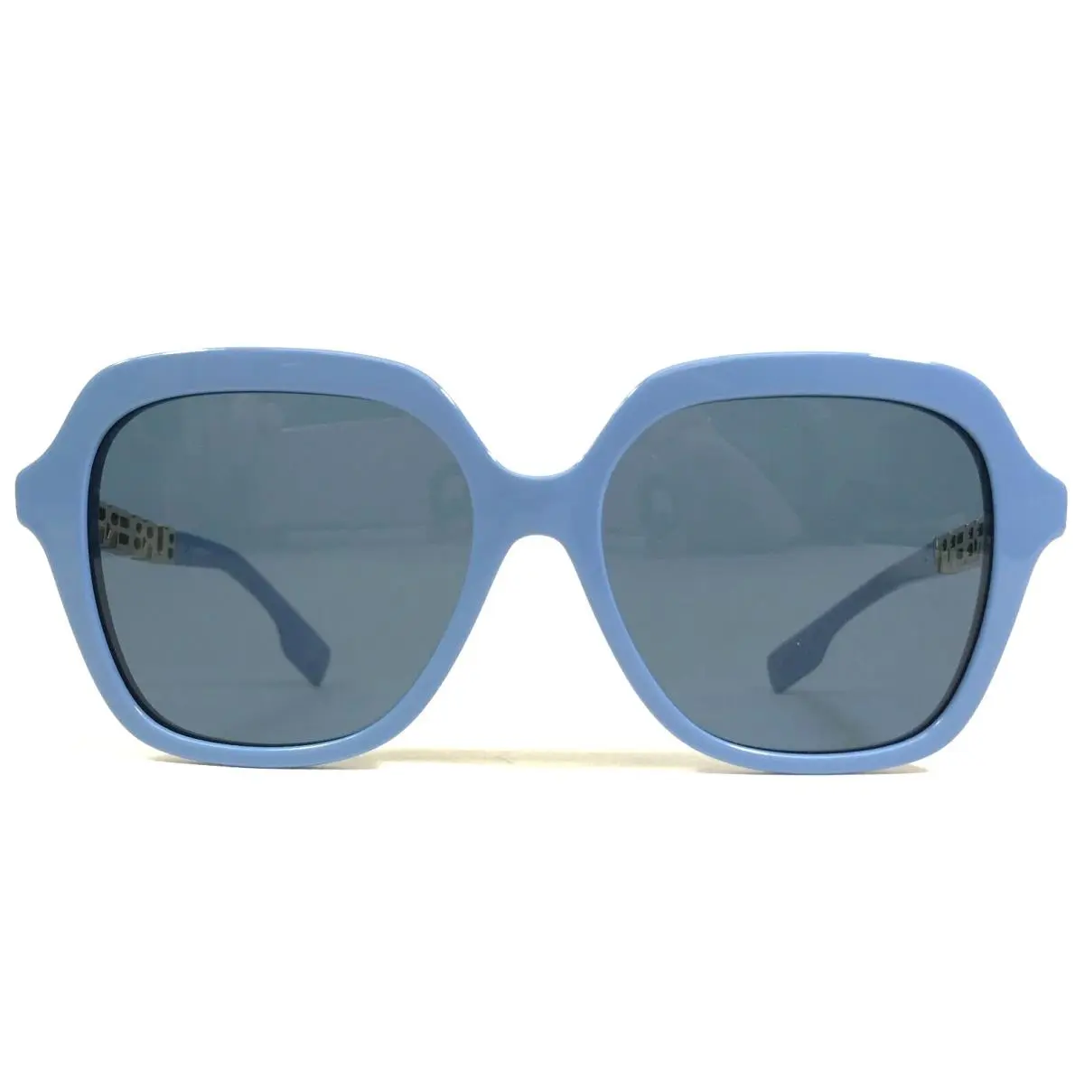 Sunglasses Joni B4389 4062/80 Blue Hexagon Gold Spellout Logo 55-16-140 by Burberry