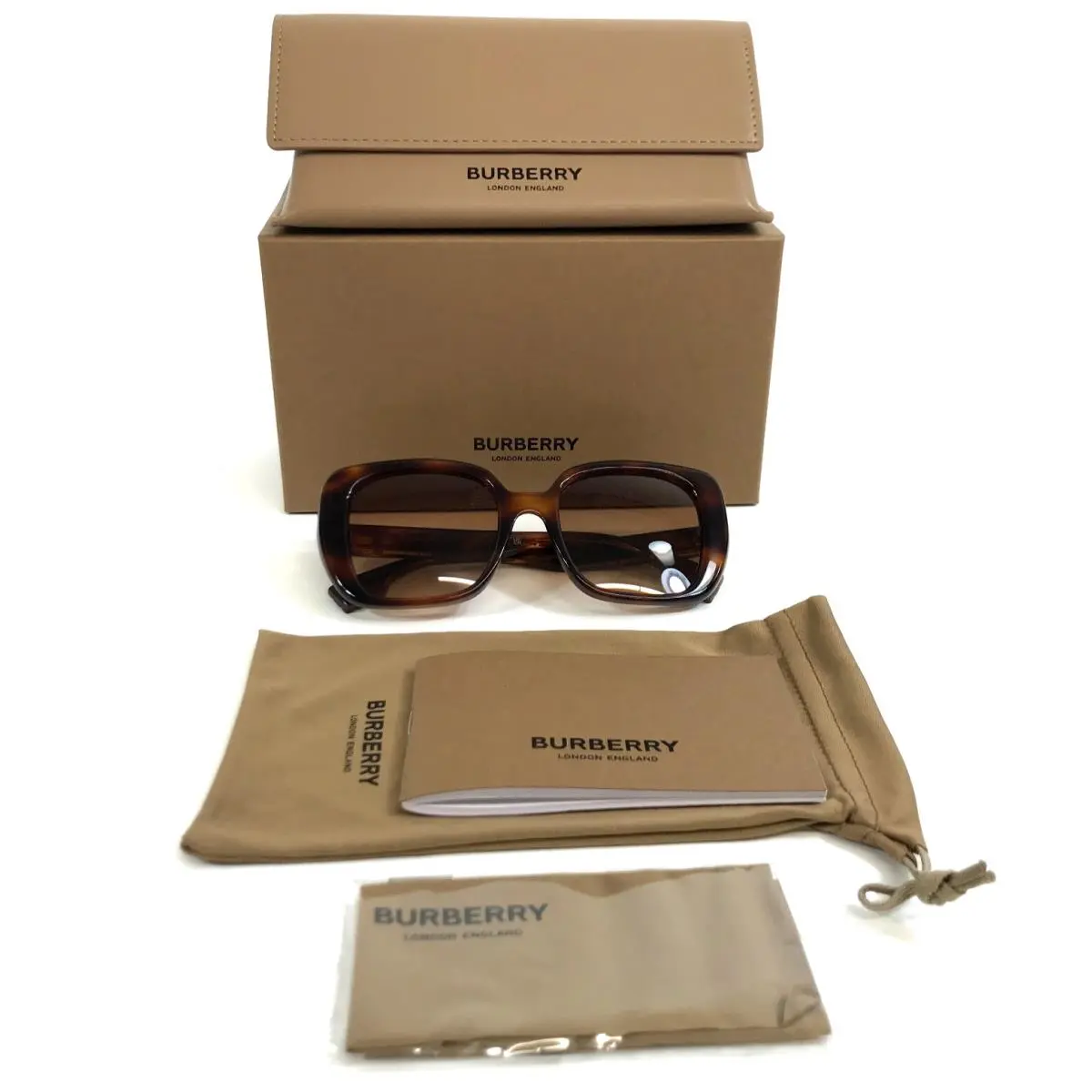 Sunglasses B4371 3316/13 Light Havana Frames with Brown Gradient Lenses by Burberry