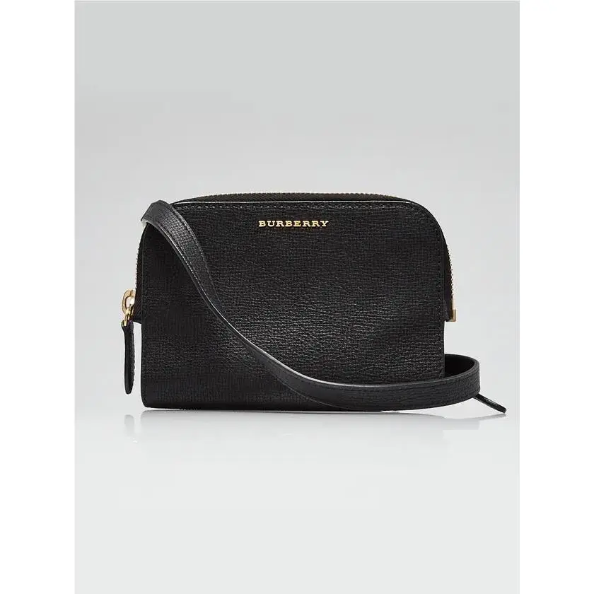 Grain Calfskin Small Crossbody Bag Black by Burberry