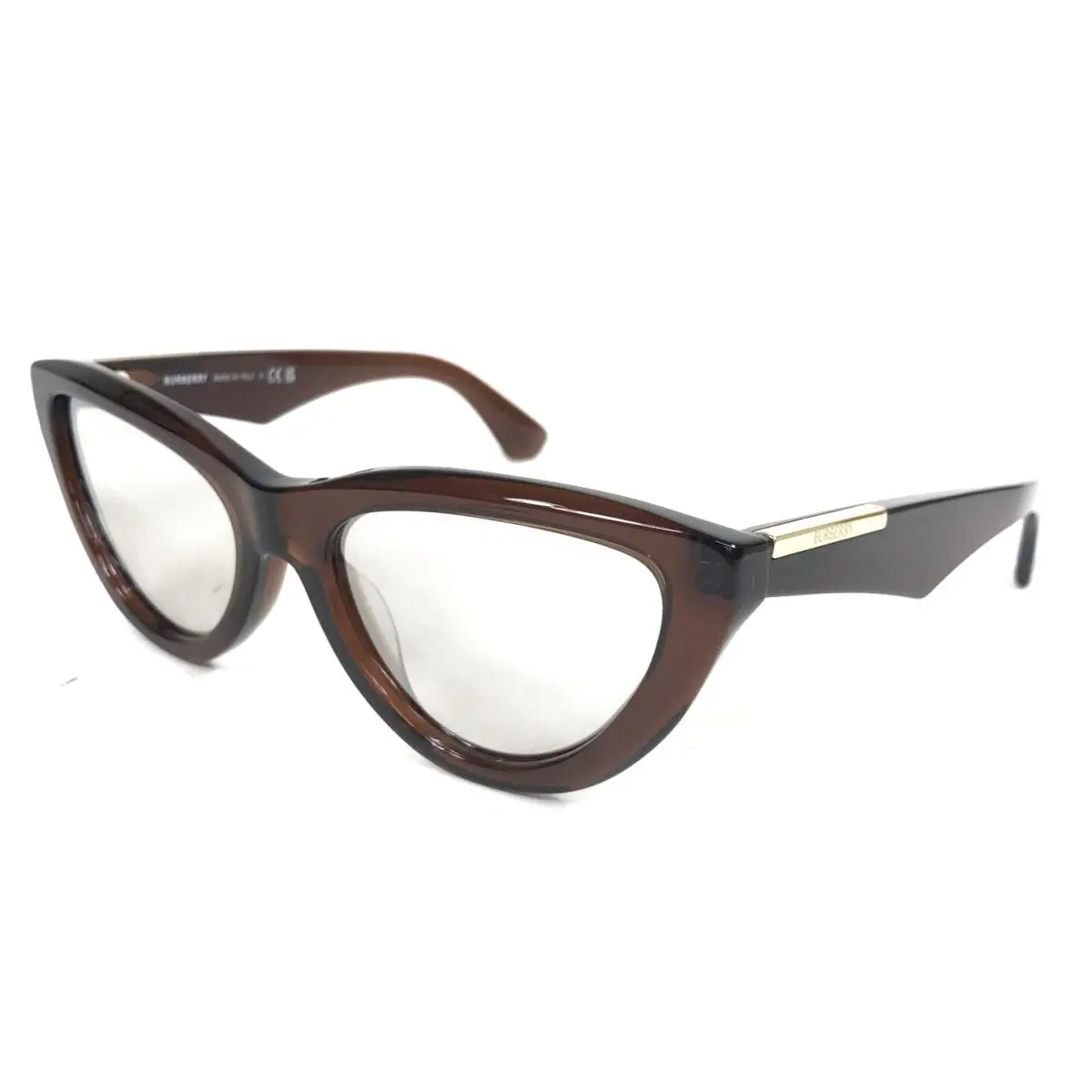 Sunglasses B4436-U 4144/8V Brown Cat Eye Frames w/ Silver Mirror Lenses by Burberry