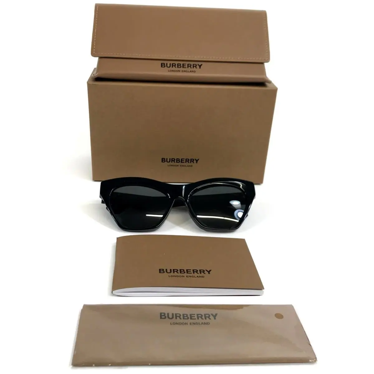 Sunglasses B4420-U 3001/87 Nero Black Cat Eye Frame w/ Dark Grey Lenses by Burberry
