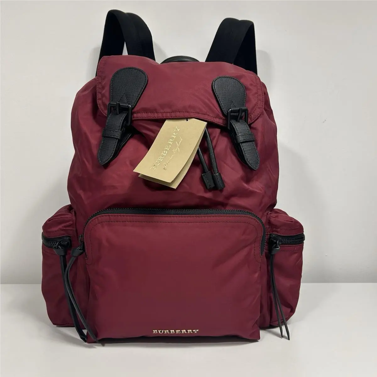 Burberry Prorsum The Rucksack Nylon Backpack Burgundy Red