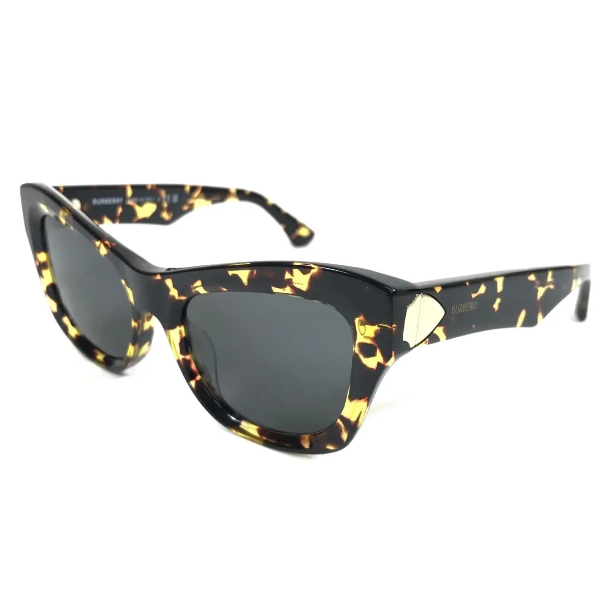 Sunglasses B4442-U 4106/87 Yellow Havana Cat Eye with Dark Grey Lenses by Burberry