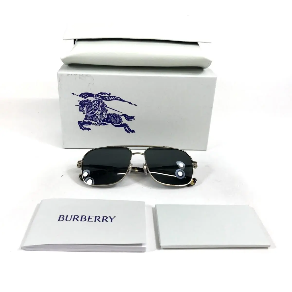 Sunglasses B3159 1109/87 Light Gold Aviator Frames w/ Dark Grey Lenses by Burberry