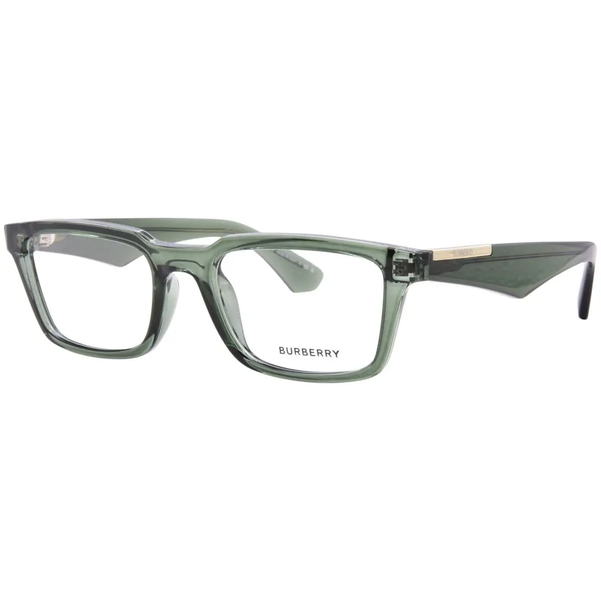 Burberry BE2428U 4174 Eyeglasses Frame Men`s Green Full Rim Rectangle Shape 52mm