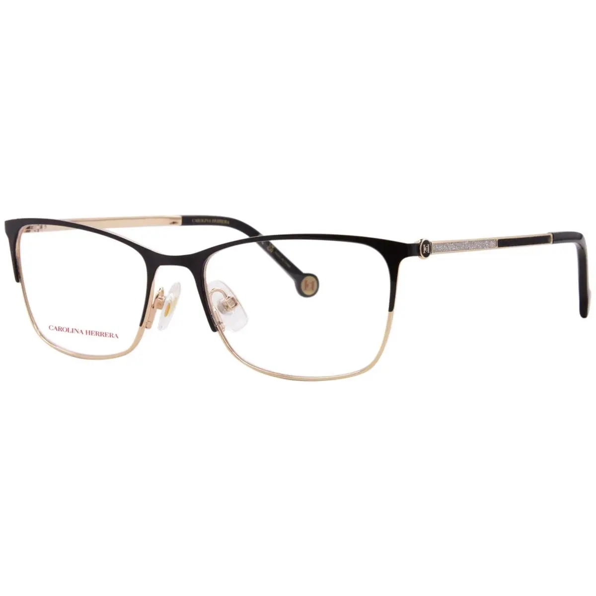 HER-0357 Rhl Eyeglasses Frame Women`s Gold/black Full Rim 54mm by Carolina Herrera
