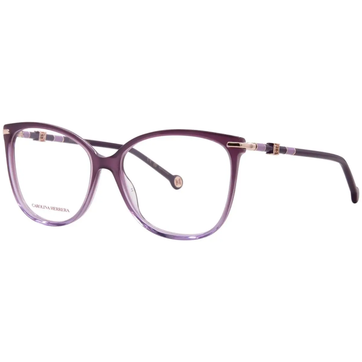 Carolina Herrera HER-0304 2OW Eyeglasses Women`s Violet Shaded Full Rim 57mm