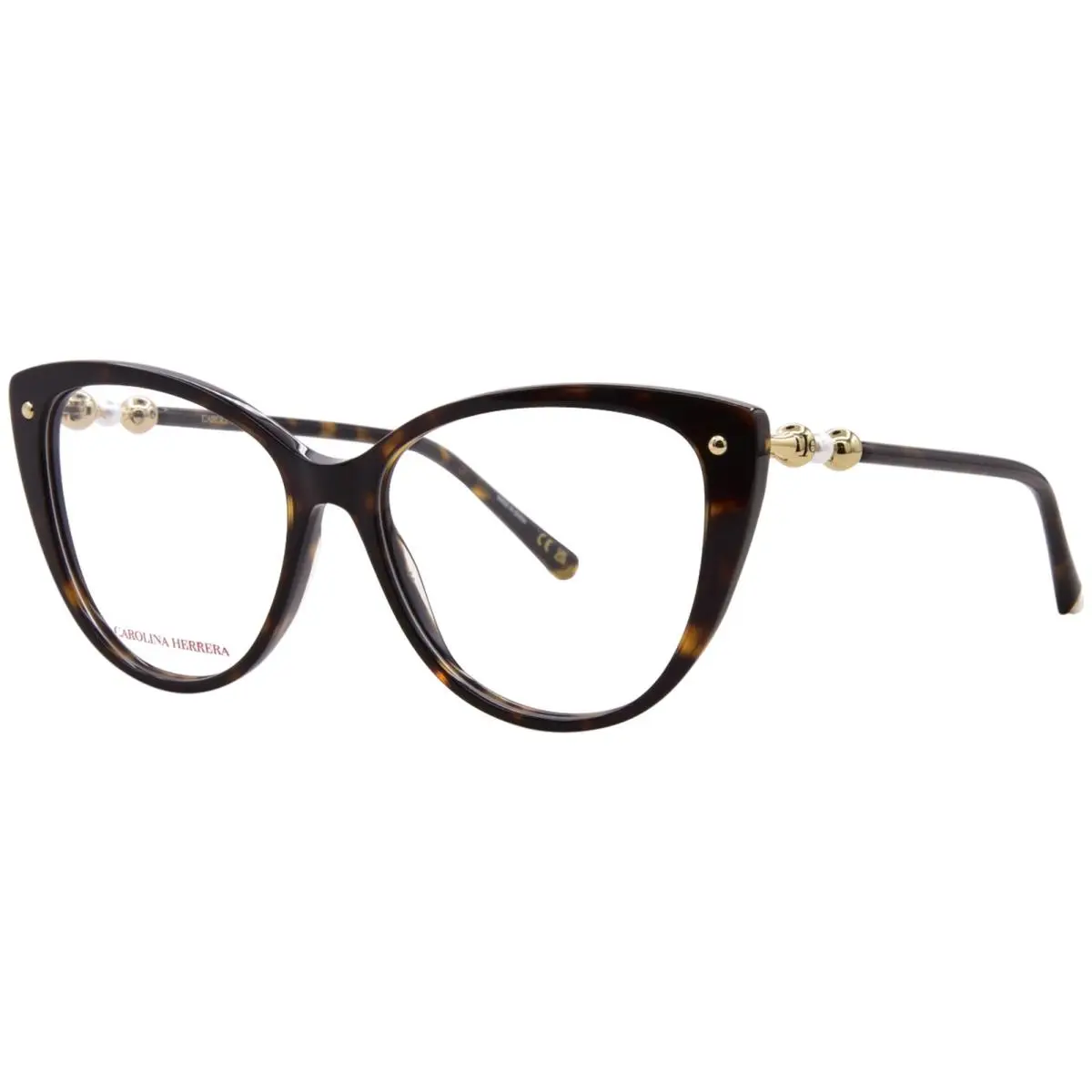 HER-0319 086 Eyeglasses Women`s Havana Full Rim Cat Eye 54mm by Carolina Herrera