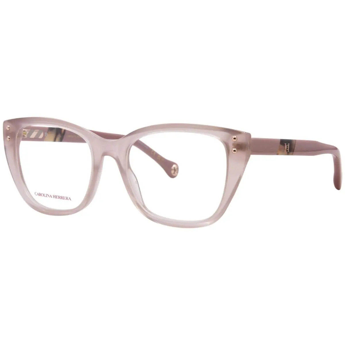 Carolina Herrera HER-0191 L93 Eyeglasses Women`s Peach Havana Full Rim 52mm - Frame: Pink