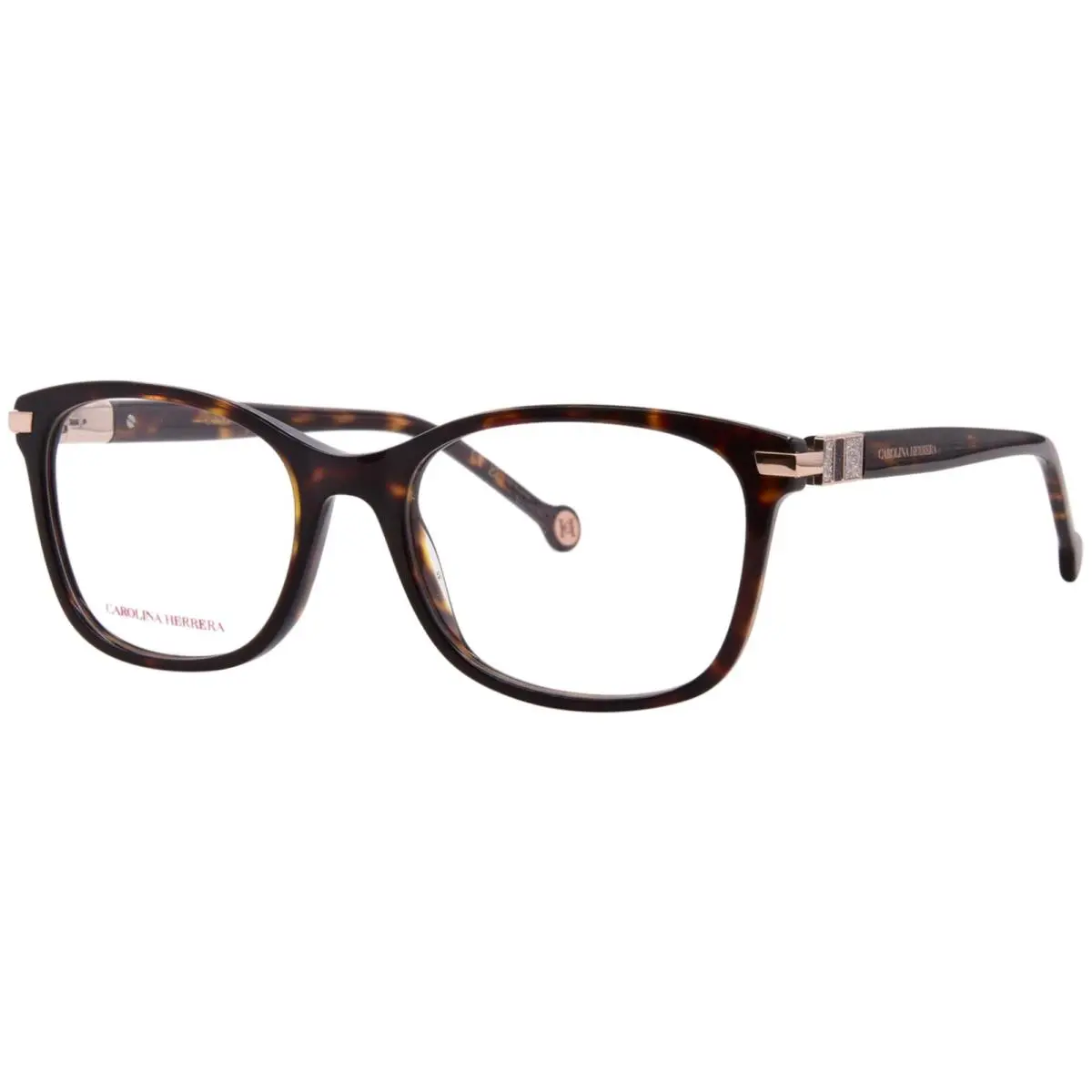 Carolina Herrera HER-0201 2IK Eyeglasses Frame Women`s Havana/gold Full Rim 53mm - Frame: Havana