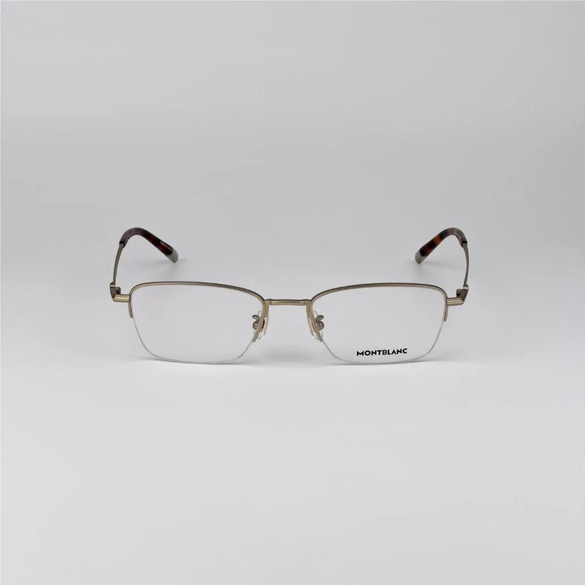 Men Eyeglasses Gold Demo Rectangle MB0133O 003 by Montblanc